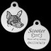 Miniature Fox Terrier Engraved 31mm Large Round Pet Dog ID Tag